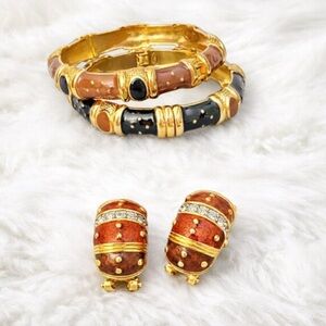 Joan Rivers bangles and earring set